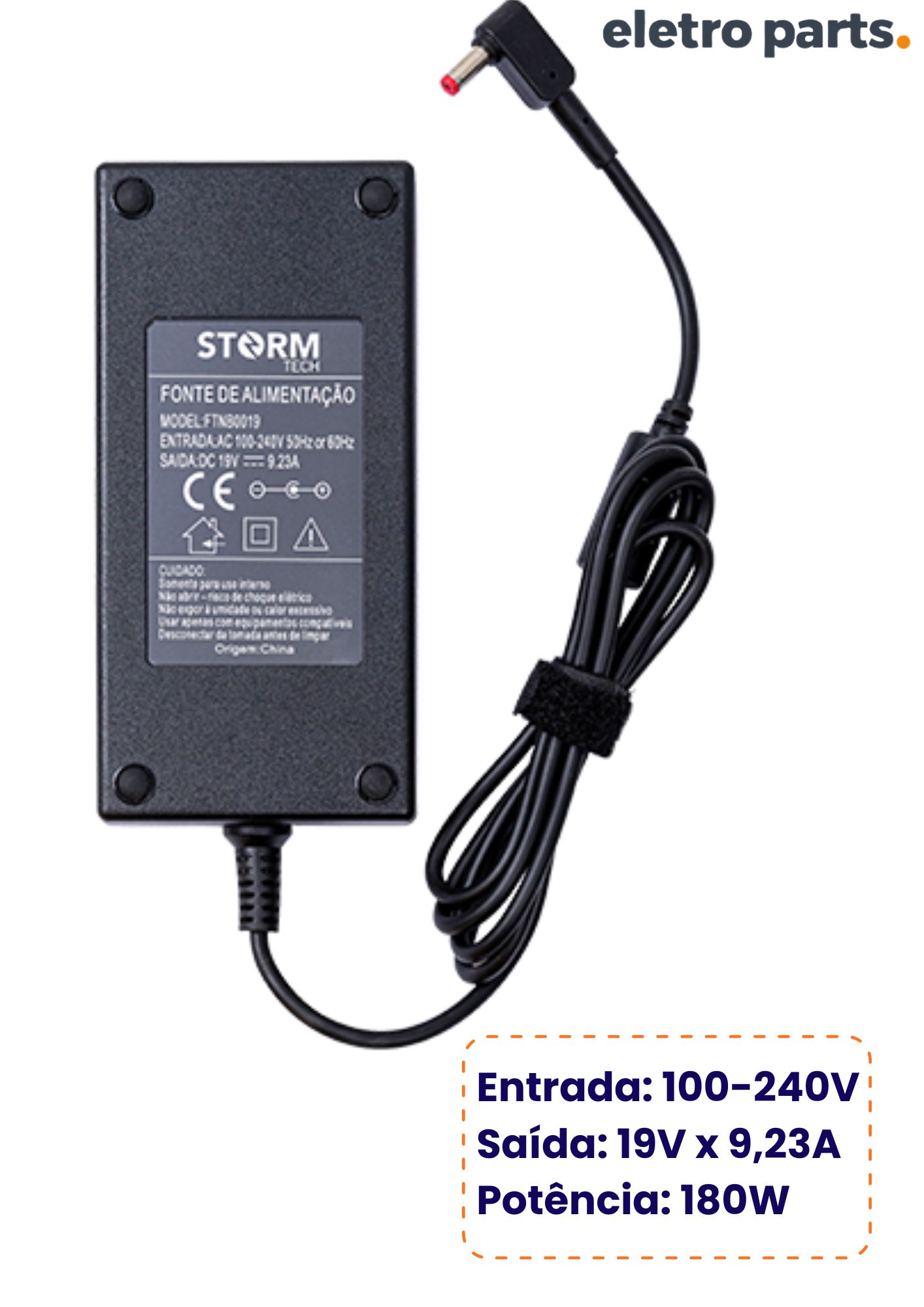 Fonte 19V x 9,23A / 180W - Plug 5,5 x 1,7mm - Acer Predator Helios - Imagem 2