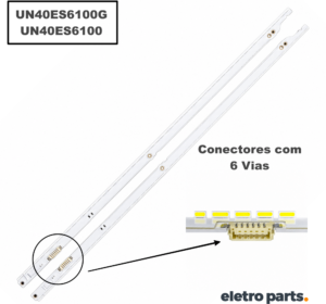 Barra Samsung 40" UN40ES6100G Versão 6 Pinos - 2 Barras