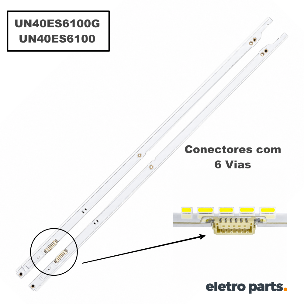 Barra Samsung 40" UN40ES6100G Versão 6 Pinos - 2 Barras