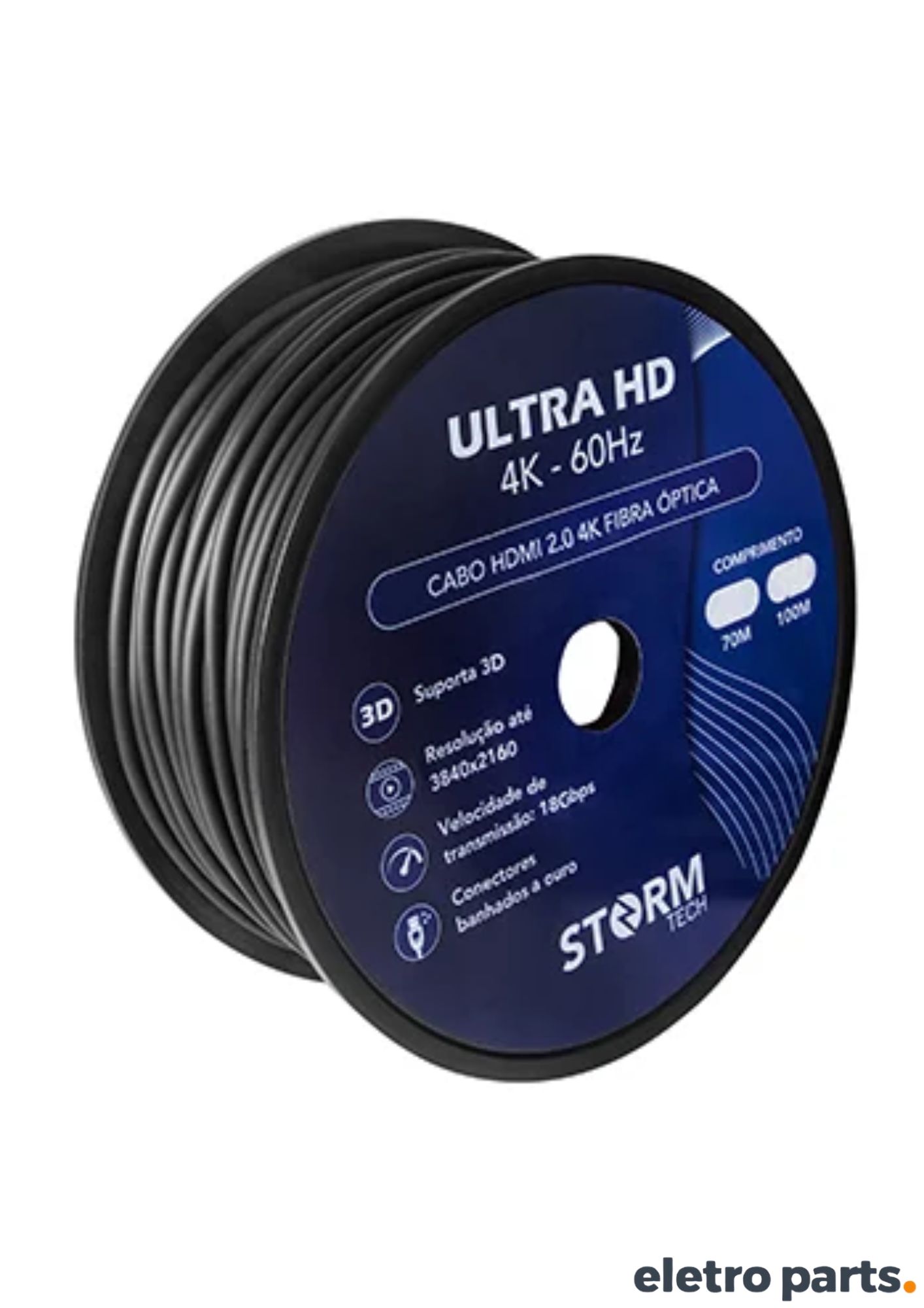 Cabo HDMI 40 Metros 2.1 - Fibra Ótica - STORM - Imagem 4