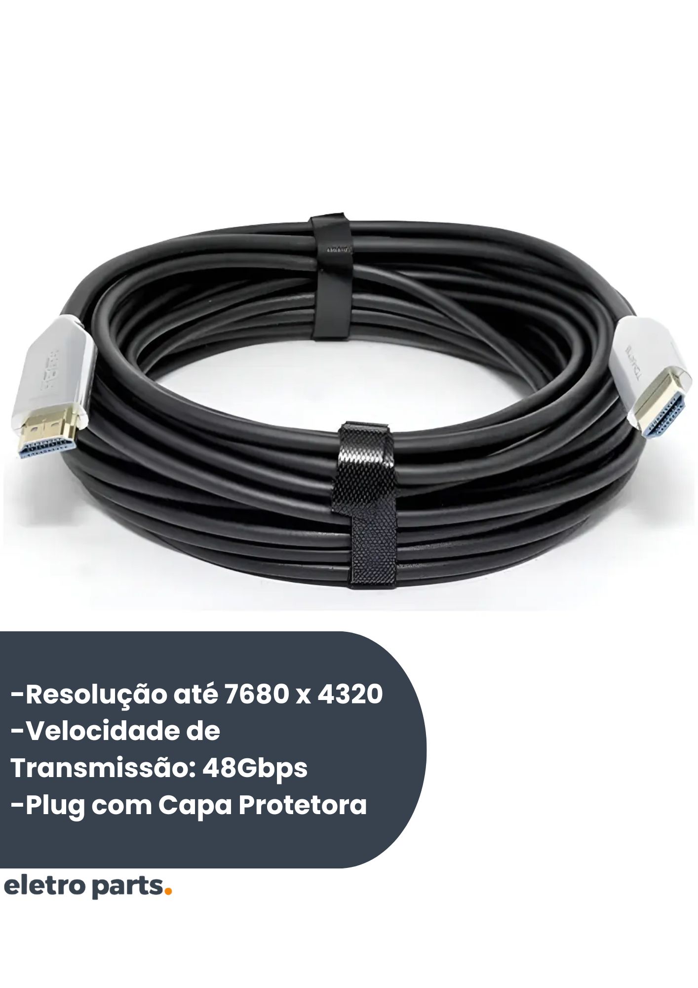 Cabo HDMI 40 Metros 2.1 - Fibra Ótica - STORM - Imagem 3