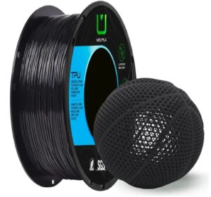 Filamento TPU Preto 1,75 mm 1 kg MultFila para Impressora 3D