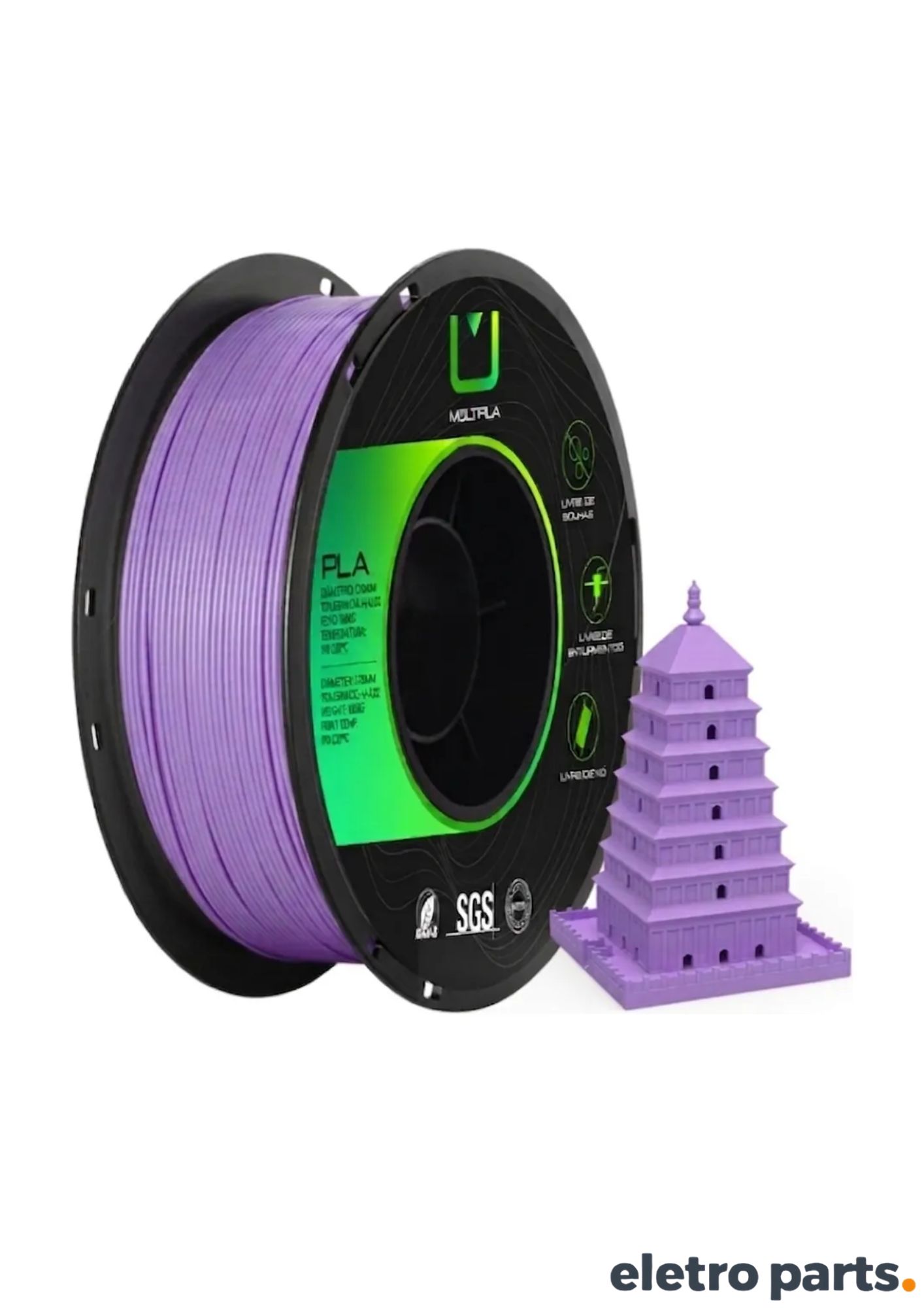 Filamento PLA Lavanda 1,75 mm 1 kg