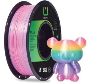 Filamento PLA Silk Rainbow Unicorn 1,75 mm 1 kg MultFila para Impressora 3D
