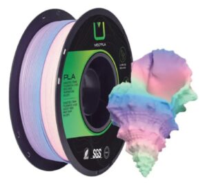 Filamento PLA Rainbow Matte Coral Colors 1,75 mm 1 kg MultFila para Impressora 3D