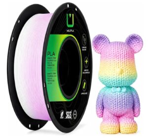 Filamento PLA Rainbow Matte Lollipop 1,75 mm 1 kg MultFila para Impressora 3D