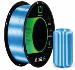 Filamento PLA Silk Azul Bebê 1,75 mm 1 kg MultFila para Impressora 3D