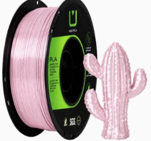 Filamento PLA Silk Rosa Claro 1,75 mm 1 kg MultFila para Impressora 3D