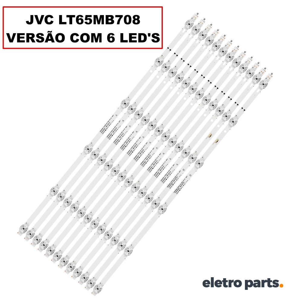 Barra JVC 65" LT65MB708 - 12 Barras / 6 Led's