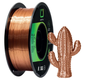 Filamento PLA Silk Cobre 1,75 mm 1 kg MultFila para Impressora 3D