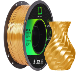 Filamento PLA Silk Ouro Envelhecido 1,75 mm 1 kg MultFila para Impressora 3D