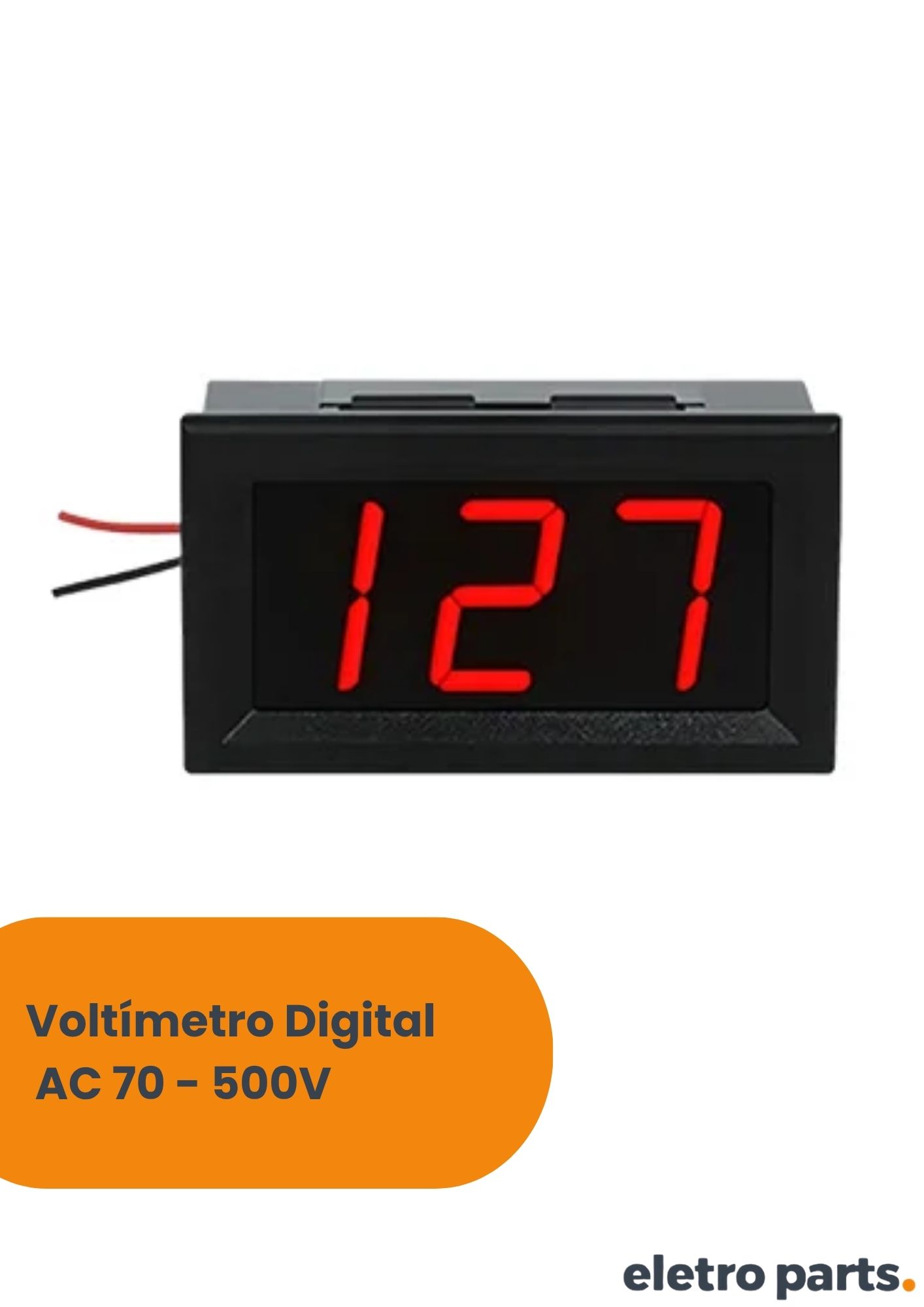 Voltímetro Digital c/ Display - AC 70 a 500V - Imagem 2