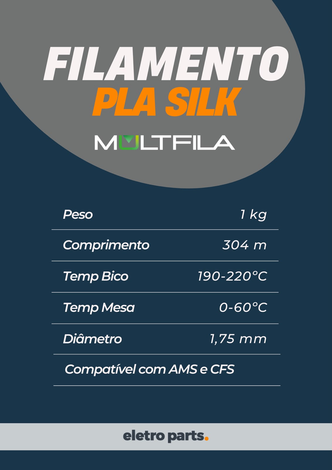 Filamento PLA Silk Rainbow Unicorn 1,75 mm 1 kg MultFila para Impressora 3D - Imagem 2