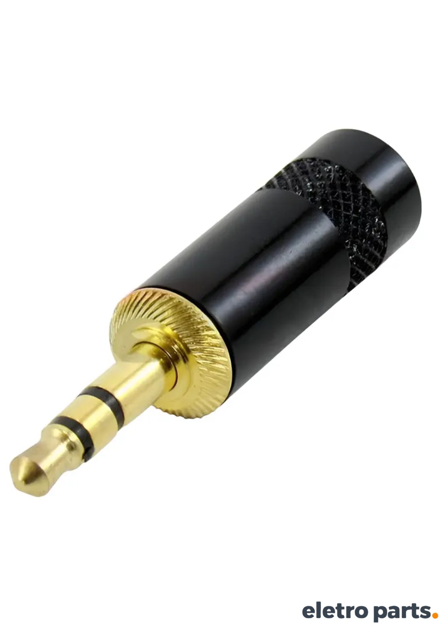 Plug Conector P2 Estéreo Metal Preto Gold – StormTech - Imagem 2