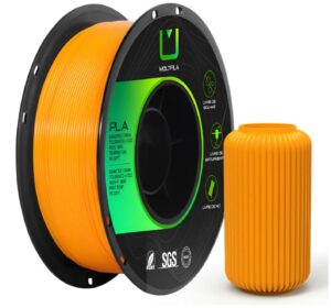 Filamento PLA Laranja 1,75 mm 1 kg MultFila para Impressora 3D