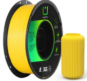 Filamento PLA Amarelo 1,75 mm 1 kg MultFila para Impressora 3D