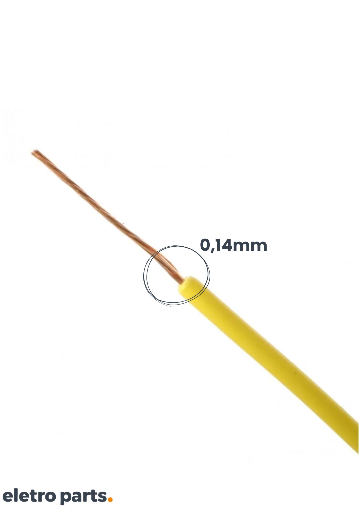 Fio Flexível 0,14mm² Amarelo para Eletrônica – Venda por Metro - Imagem 2