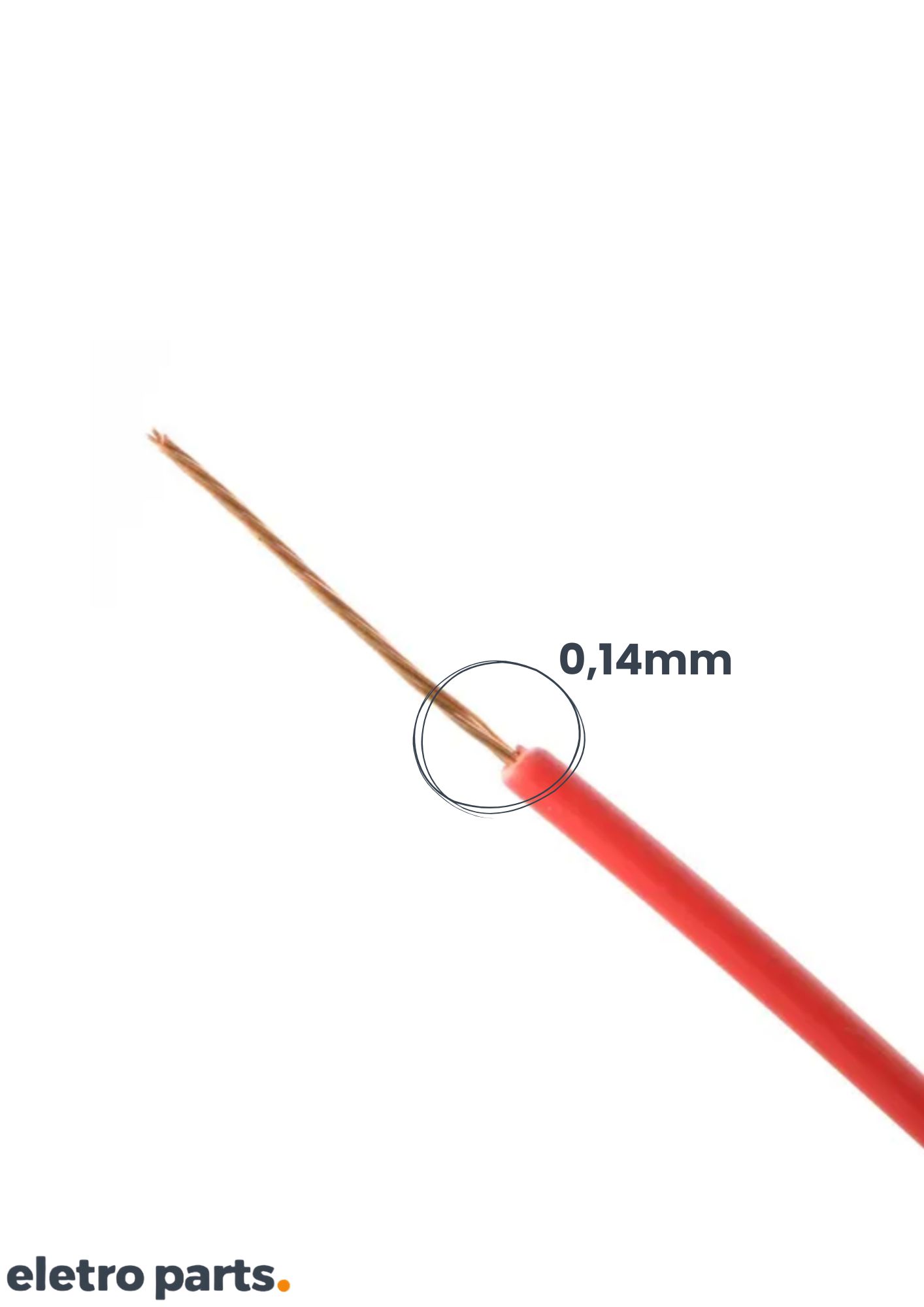 Fio Flexível 0,14mm² Vermelho para Eletrônica – Venda por Metro - Imagem 2
