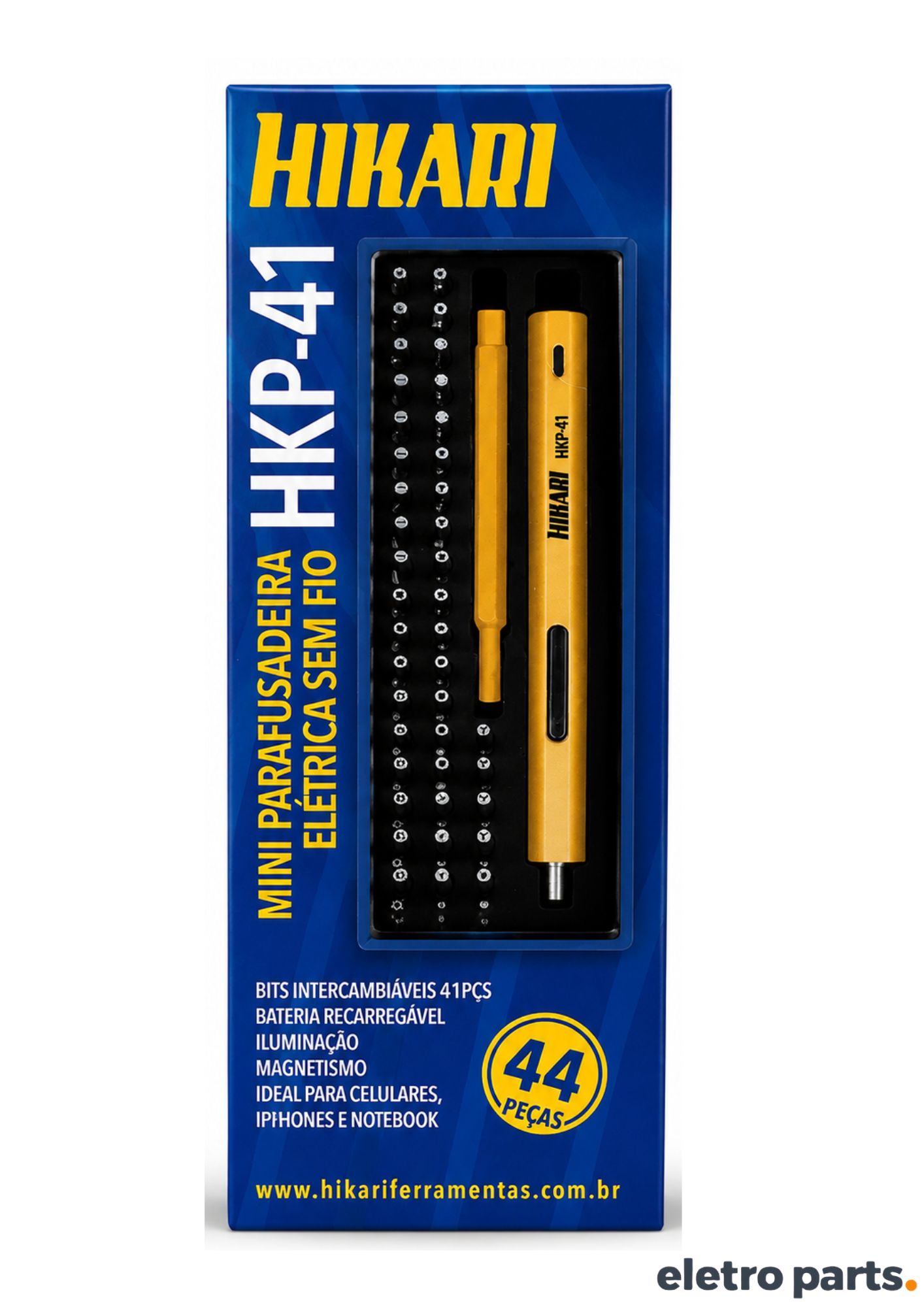 Mini Parafusadeira Elétrica Hikari HKP-41 com 41 Bits para Eletrônicos - Imagem 3