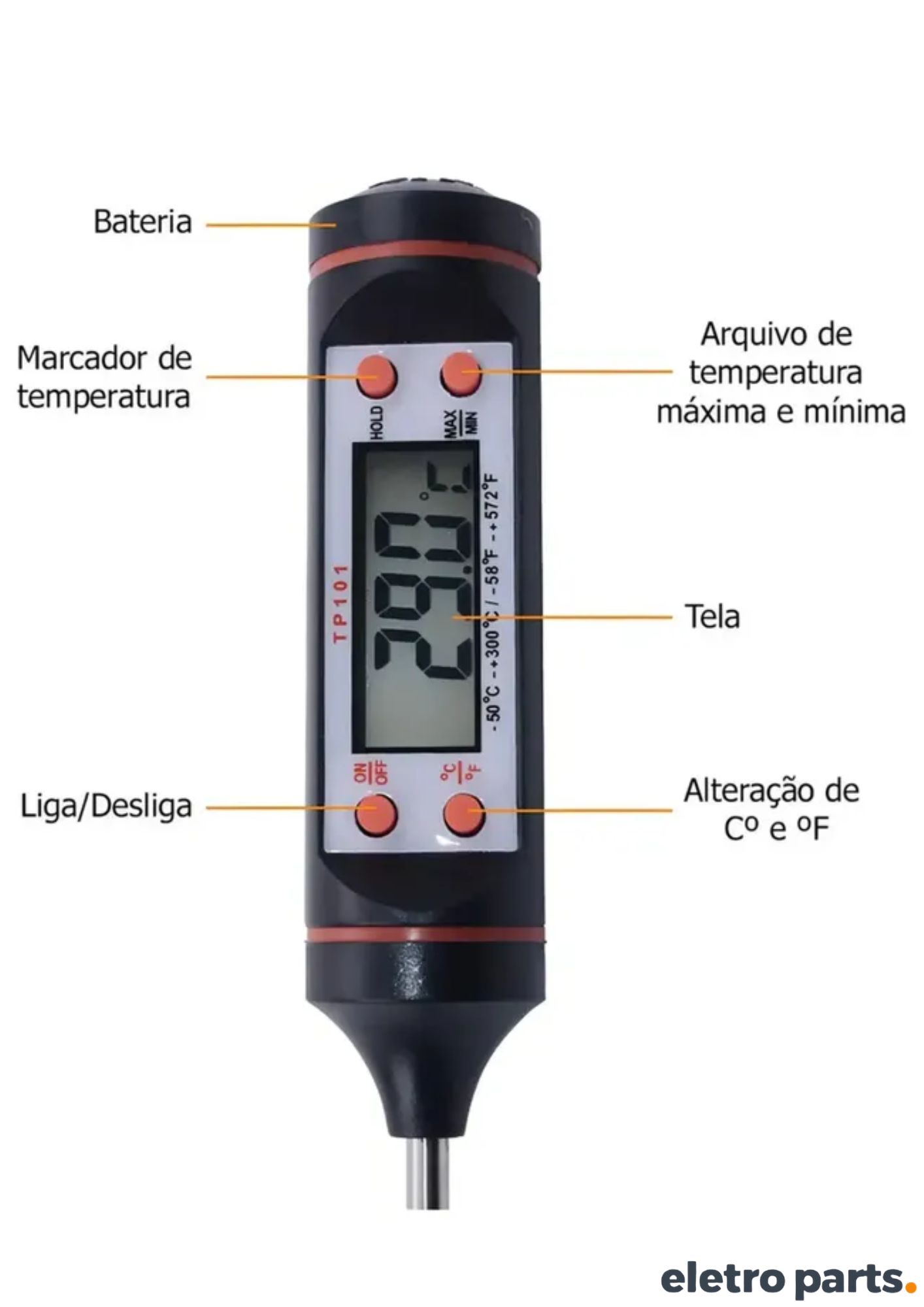 Termômetro Vareta / Culinário - KAPBOM - Imagem 3