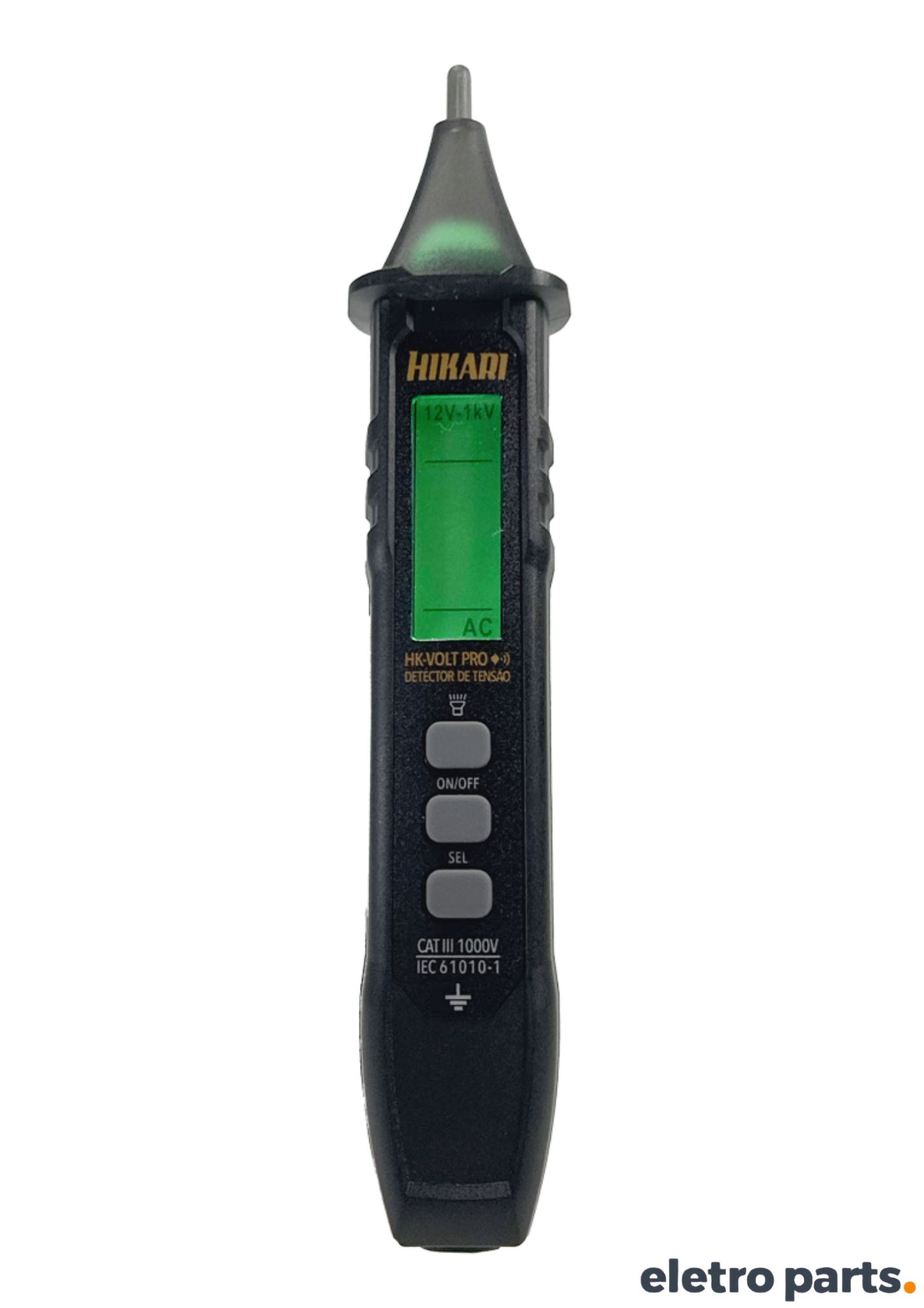 Detector de Tensão Hikari HK-VOLT PRO 12 a 1000V AC CAT III 1000V