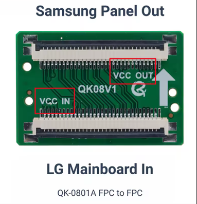 Adaptador LVDS QK08V1 QK0801A LG para Samsung 30 pinos