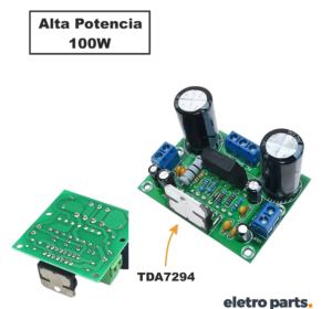 Amplificador Audio Alta Potencia 100W TDA7294 - Placa