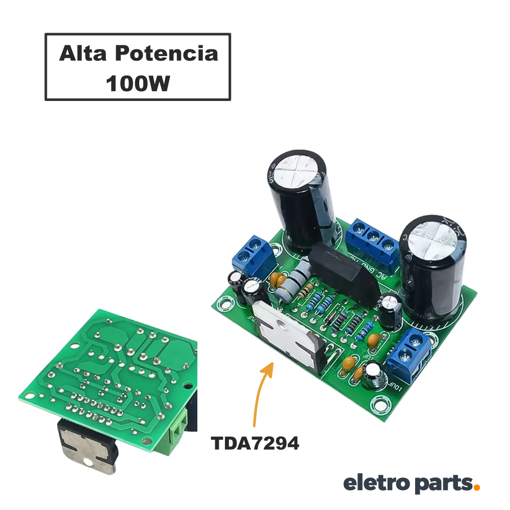 Amplificador Audio Alta Potencia 100W TDA7294 - Placa