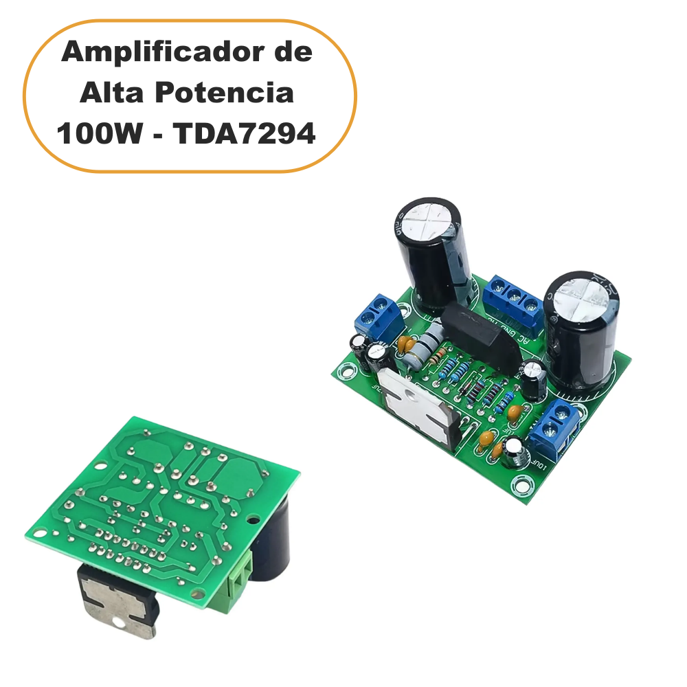 Amplificador Audio Alta Potencia 100W TDA7294 - Placa - Imagem 2