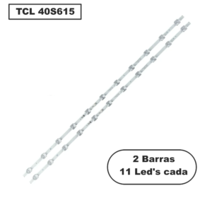 Barra TCL 40" 40S615 - 2 Barra 11 Led de 6V
