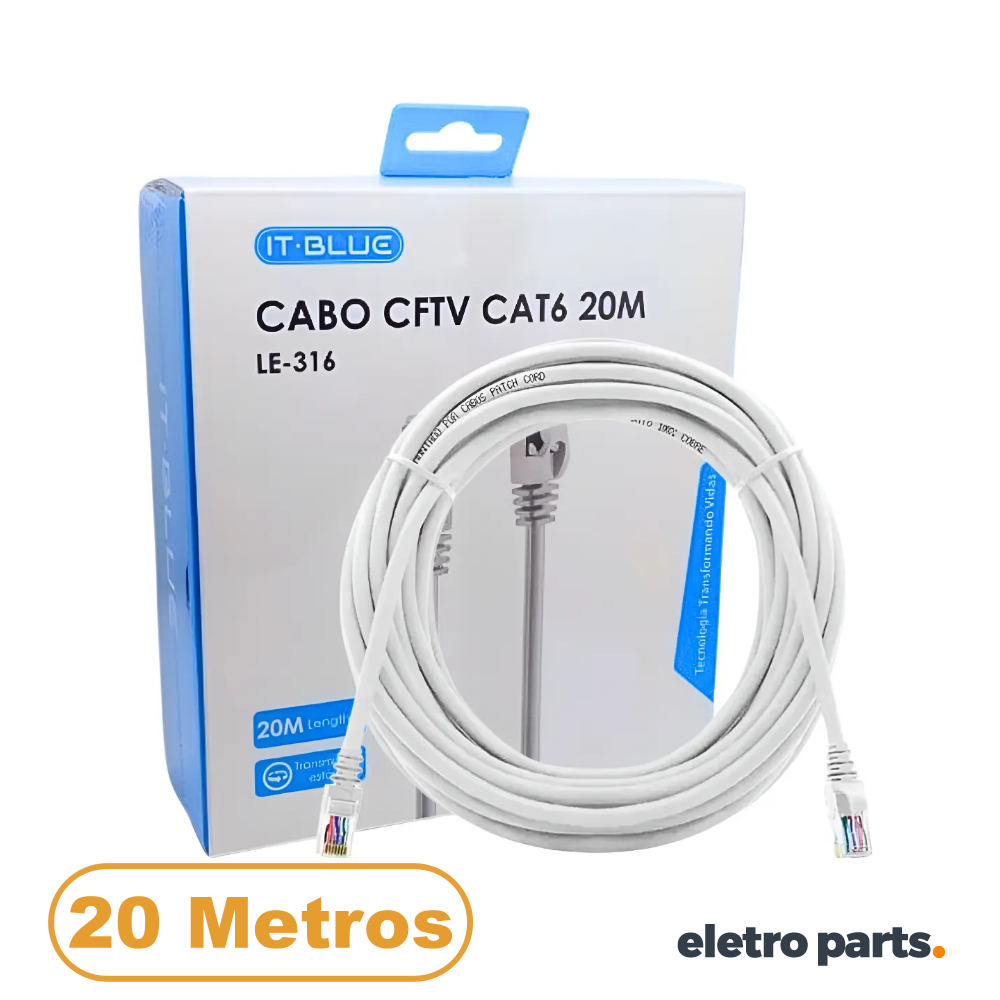 Cabo De Rede / Patch Cord CAT6 FTP - 20 Metros