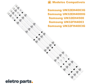 Barra Samsung 32" 32EH4300G / 32FH4003G - 4 Barras 8 Led's