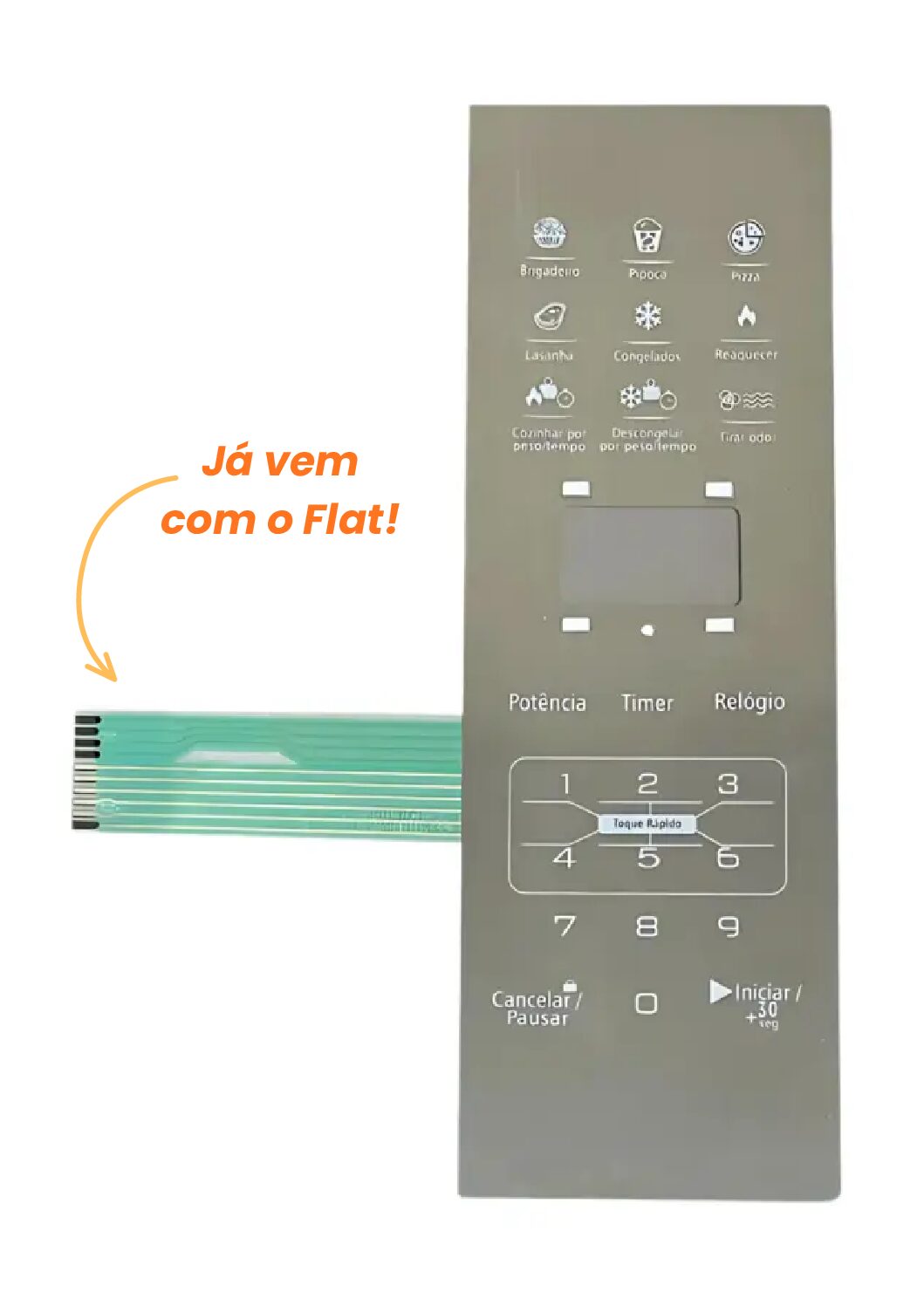 Membrana Compatível Britânia BMO29EB Espelhada com Flat - Imagem 3