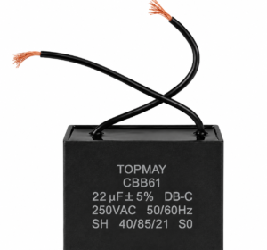 Capacitor CBB61 22uF 250VAC com 2 Fios para Motor e Ventilador