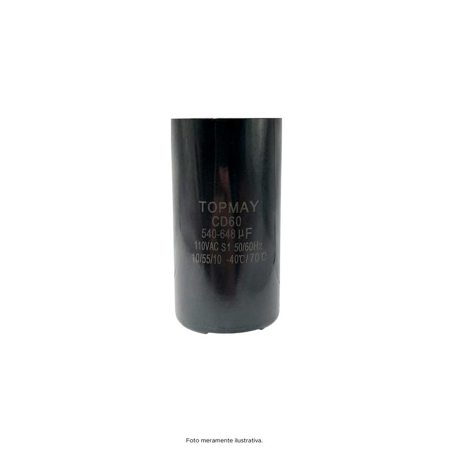 Capacitor de Partida 540–648uF 110VCA para Betoneira e Motor