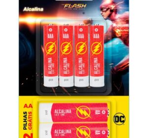 Pilha Alcalina PIX Ultra The Flash Kit 6 Unidades com 4 AA e 2 AAA Leve 6 Pague 4