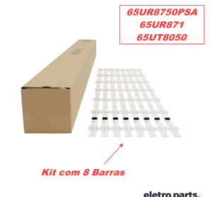Barra LG 65" 65UR8750PSA / 65UR871 / 65UT8050 - 8 Barras 7 Led's