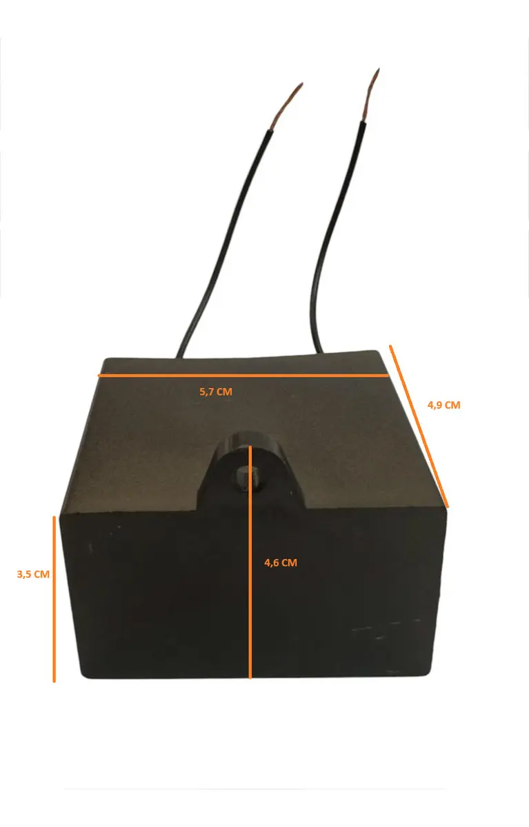 Capacitor CBB61 20uF 450VAC com 2 Fios para Motor e Ventilador - Imagem 3