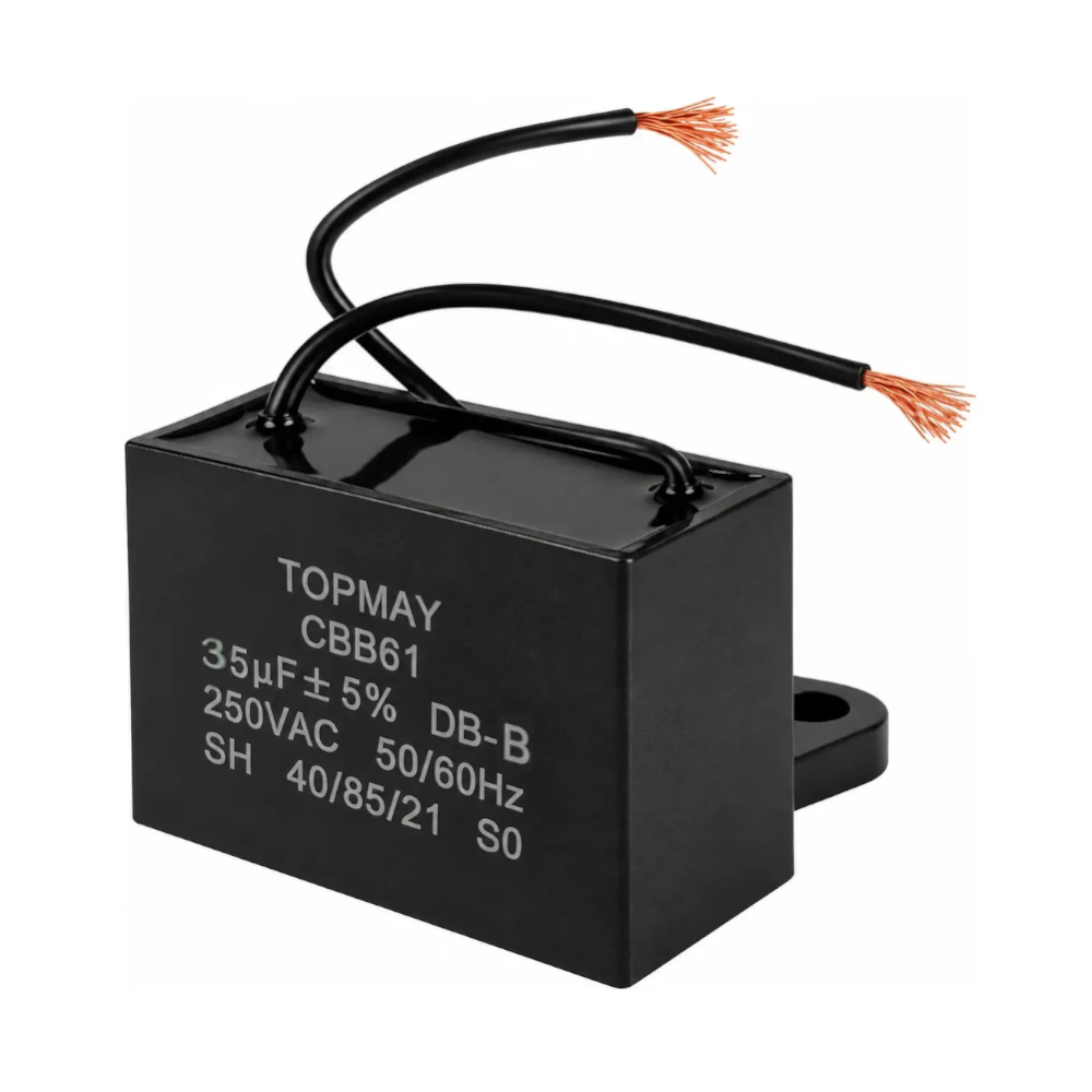 Capacitor CBB61 35uF 250VAC com 2 Fios para Motor e Ventilador - Imagem 3