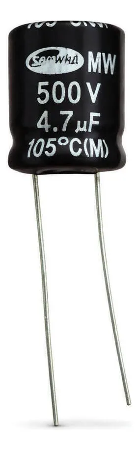 Capacitor Eletrolítico 4,7uF 500V 105°C - Imagem 3