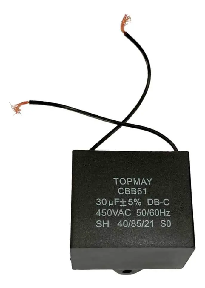 Capacitor CBB61 30uF 450VAC com 2 Fios