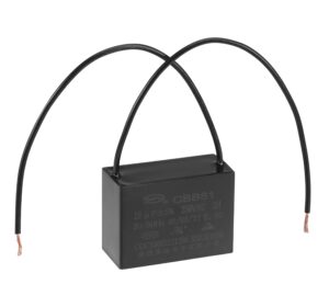 Capacitor CBB61 18uF 250VAC com 2 Fios para Motor e Ventilador