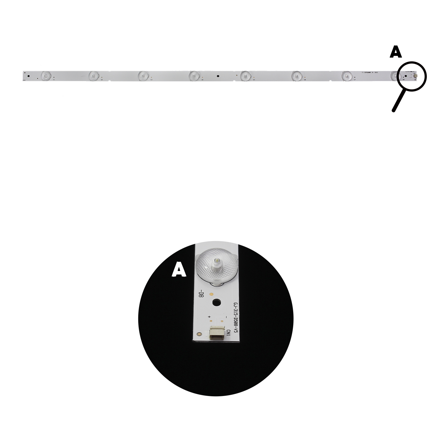 Barra Panasonic TC-32AS600B - 5 Barras 8 Led's - Imagem 2