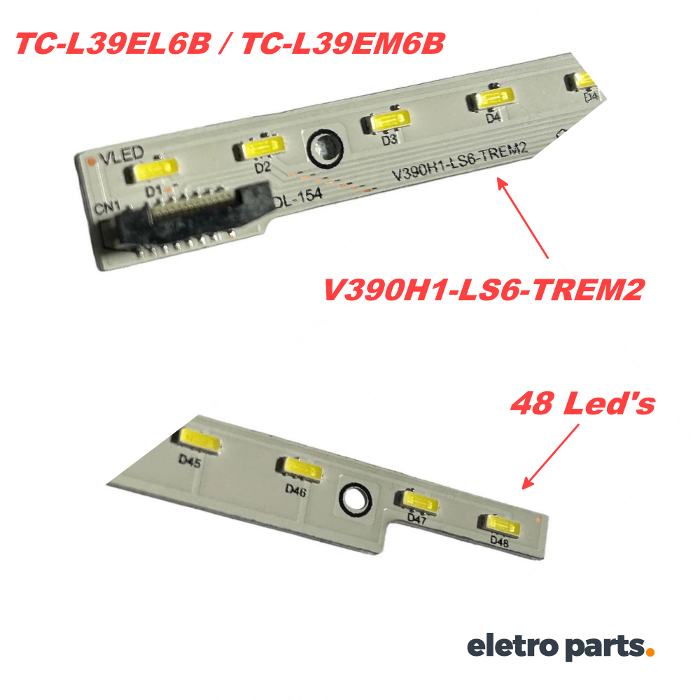 Barra Panasonic 39" TC-L39EM6B / TL-L39EL6B - 1 Barra 48 Led's - Imagem 2